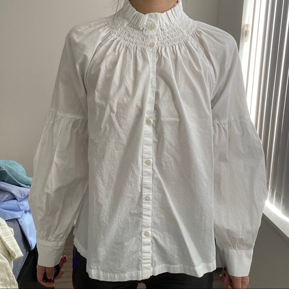 Gap puffed poplin shirt